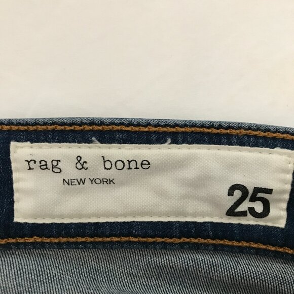 Rag & Bone Cate Mid Rise Ankle Skinny Jean Women 25 Blue Dark Wash Stretch - Picture 3 of 12